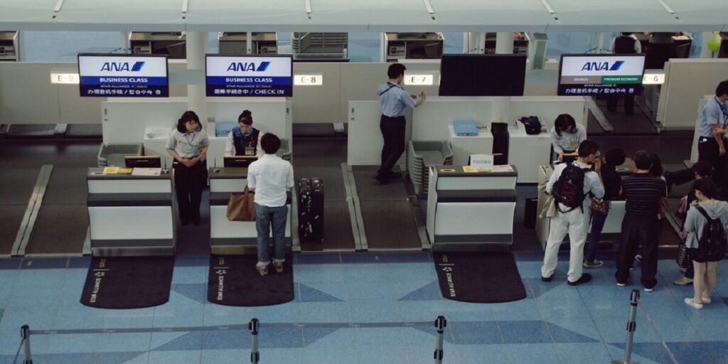All Nippon Airways Check-in counters at Tokyo HND Airport