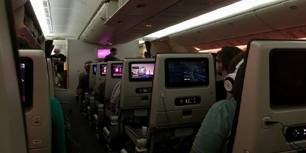 Qatar Airway Economy Cabin In-flight Entertainment