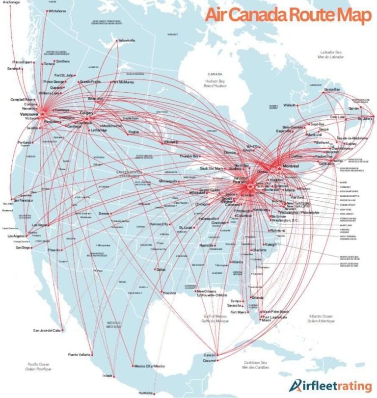 Where Does Air Canada Fly? Airfleetrating