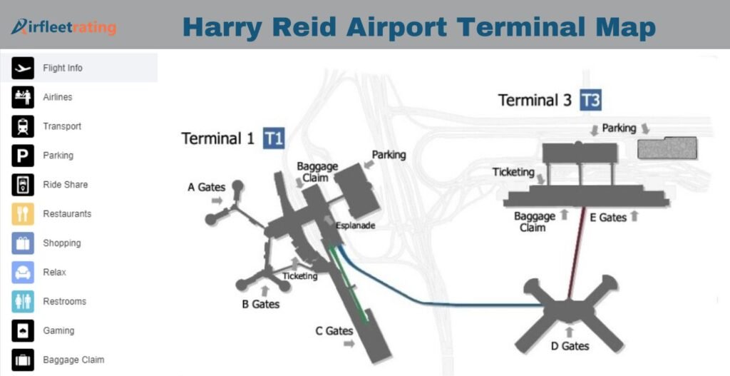 Image of las vegas airport map of terminals