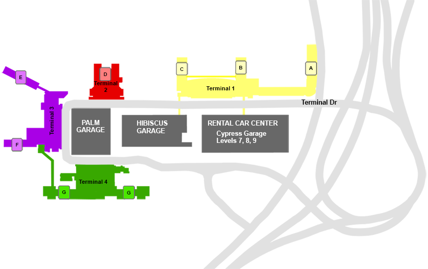 Image of fort lauderdale airport terminal map