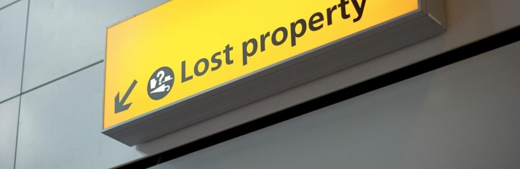 Image of lost luggage at heathrow airport