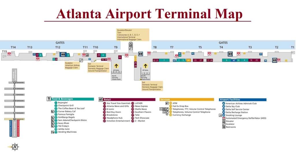 Image of atl terminal map