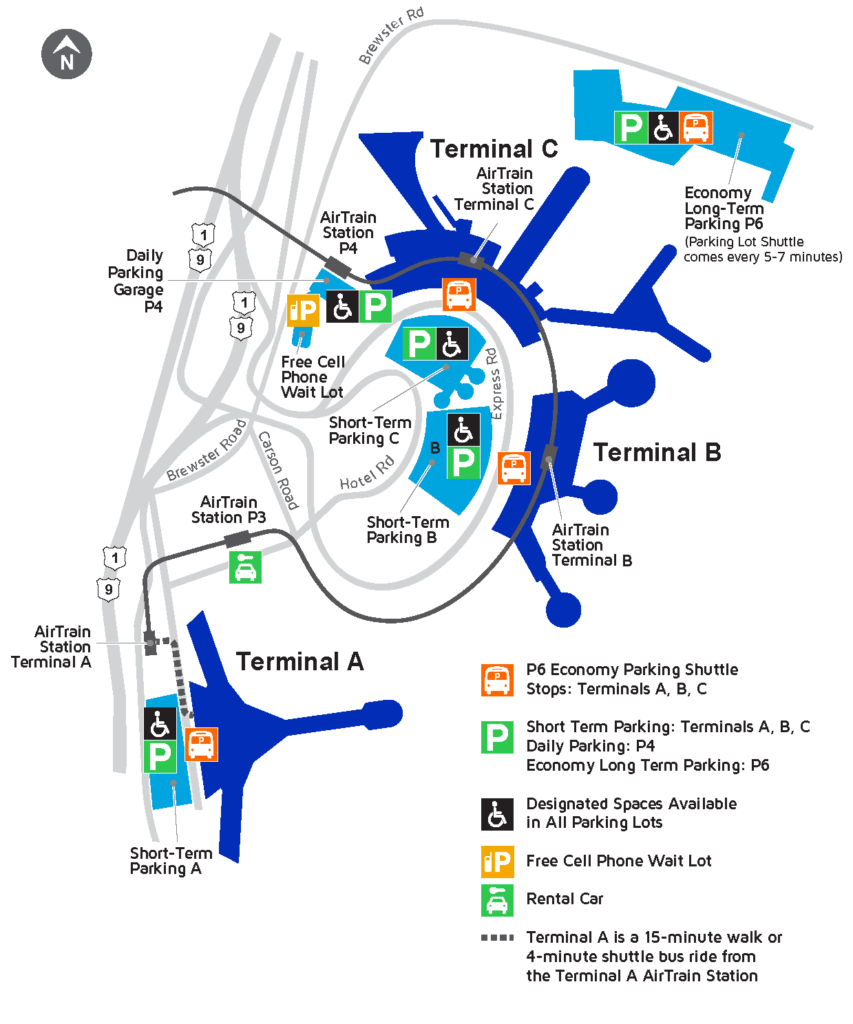 airfleetrating-map of newark airport