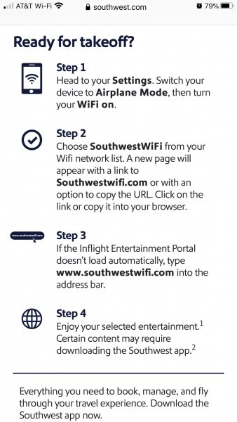airfleetrating-how to connect to southwest airlines wifi