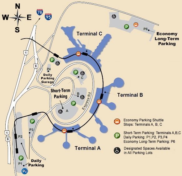 Image of newark airport parking map